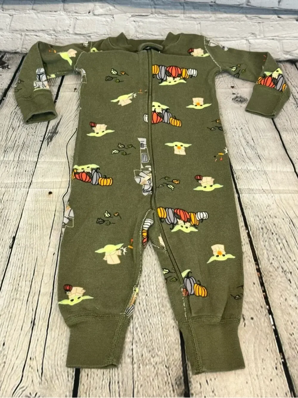 Hanna Anderson Star Wars Mandolorian Fall Pattern Romper